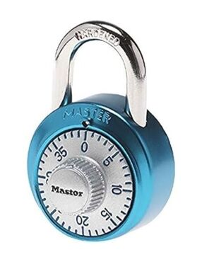 Master Lock Locker Combination Padlock Lt.Blue, 1561DLTBLU